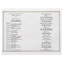 Wedding program template (four)