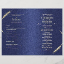 Wedding program template (four) full color flyer