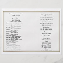 Wedding program template (four) personalized flyer