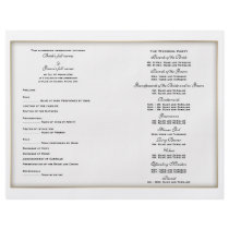 Wedding program template (three)