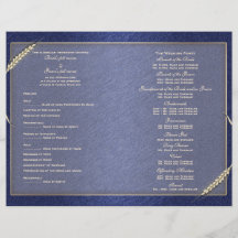 Wedding program template (three) flyer design