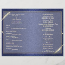 Wedding program template (three) full colour flyer