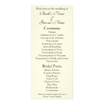 Wedding Program; The Kiss by Gustav Klimt Rack Card Template