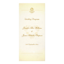 Wedding Program Vintage Parchment Paper Style Rack Cards