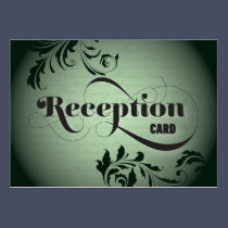 Wedding Reception Card Gorgeous Bold Script & Fern business cards
