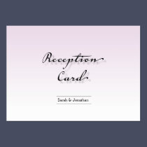 Wedding Reception Card Simple Crisp Clean business cards