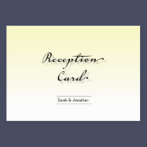Wedding Reception Card Simple Crisp Clean business cards
