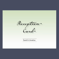 Wedding Reception Card Simple Crisp Clean business cards