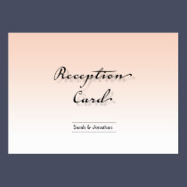 Wedding Reception Card Simple Crisp Clean business cards