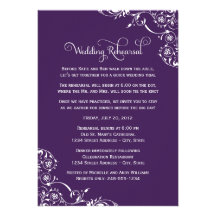 Wedding Rehearsal and Dinner Invitations | Purple