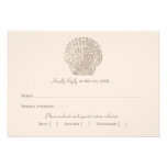 Wedding Reply Card 2 | Ivory Seashell Custom Announcement
