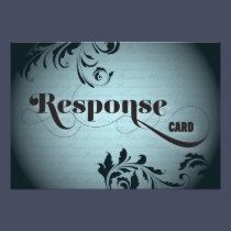 Wedding Response RSVP Card Bold Script Font invitations