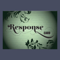 Wedding Response RSVP Card Bold Script Font invitations