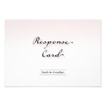 Wedding Response RSVP Card Clean Crisp Simple