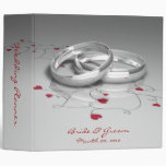 Wedding Rings and Hearts Wedding Planner Binder