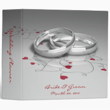 Wedding Rings and Hearts Wedding Planner Binder