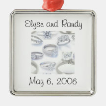 Wedding Rings Christmas Ornament