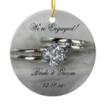 Wedding Rings Engagement Round Ornament