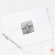 Wedding Rings Envelope Seals Sticker