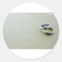 Wedding rings round sticker