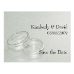 Wedding Rings Save The Date Card (Silver) Postcard