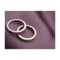 Wedding Rings Silver Post Cards