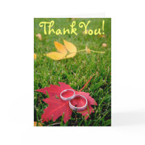 Wedding Rings, Thank You Greeting Card