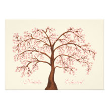 Wedding Sakura Cherry Blossom Tree Invitations