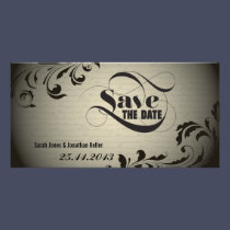 Wedding Save the Date Announcement Bold Script photo cards