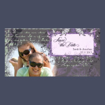 Wedding Save the Date Announcement Floral Vintage photo cards