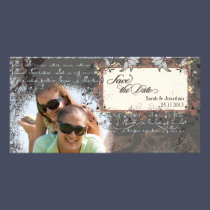 Wedding Save the Date Announcement Floral Vintage photo cards