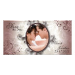 Wedding Save the Date Announcement Vintage Foliage Photo Card Template