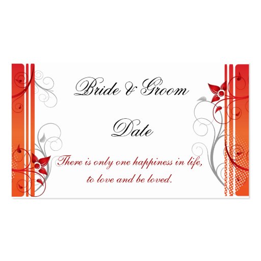 Wedding seating assignment cards picture