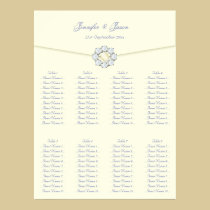Wedding Seating Plan Ivory with Pearl & Diamonds posters