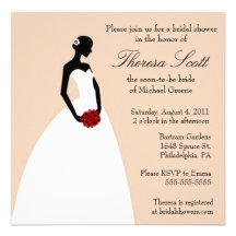 Wedding shower invite - modern creamsicle orange