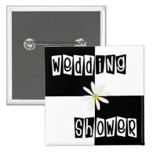 Wedding Shower Pinback Buttons