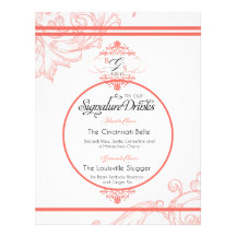 Wedding Signature Drink  |  Coral Letterhead