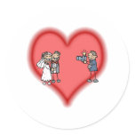 wedding round sticker
