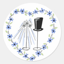 Wedding Stickers - Blue