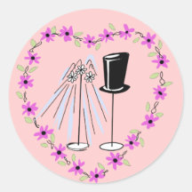 Wedding Stickers - Pink