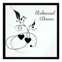 Wedding Swirls Rehearsal Dinner Invitation