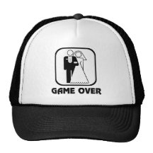 Wedding Symbol Game Over Trucker Hats