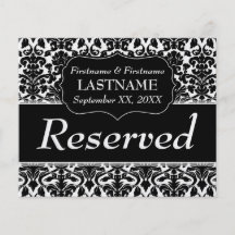 Wedding Table Number Reserved Sheet Flyers