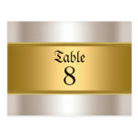 Wedding table Numbers Gold Sepia Postcards