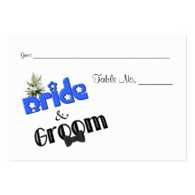 Wedding Table Place Cards Bride And Groom Design Business Card Template