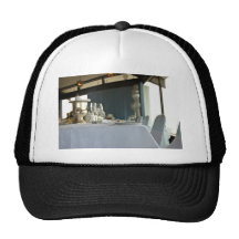 Wedding table with Champagne and Chocolates Trucker Hats