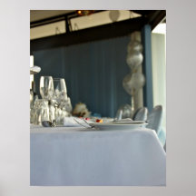 Wedding table with Champagne and Chocolates Print