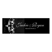Wedding Thank You Card Bookmark Favour BW