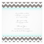 Wedding Thank You Cards Blue Grey Chevron Invitations