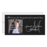Wedding Thank You Monogram and Message photo cards